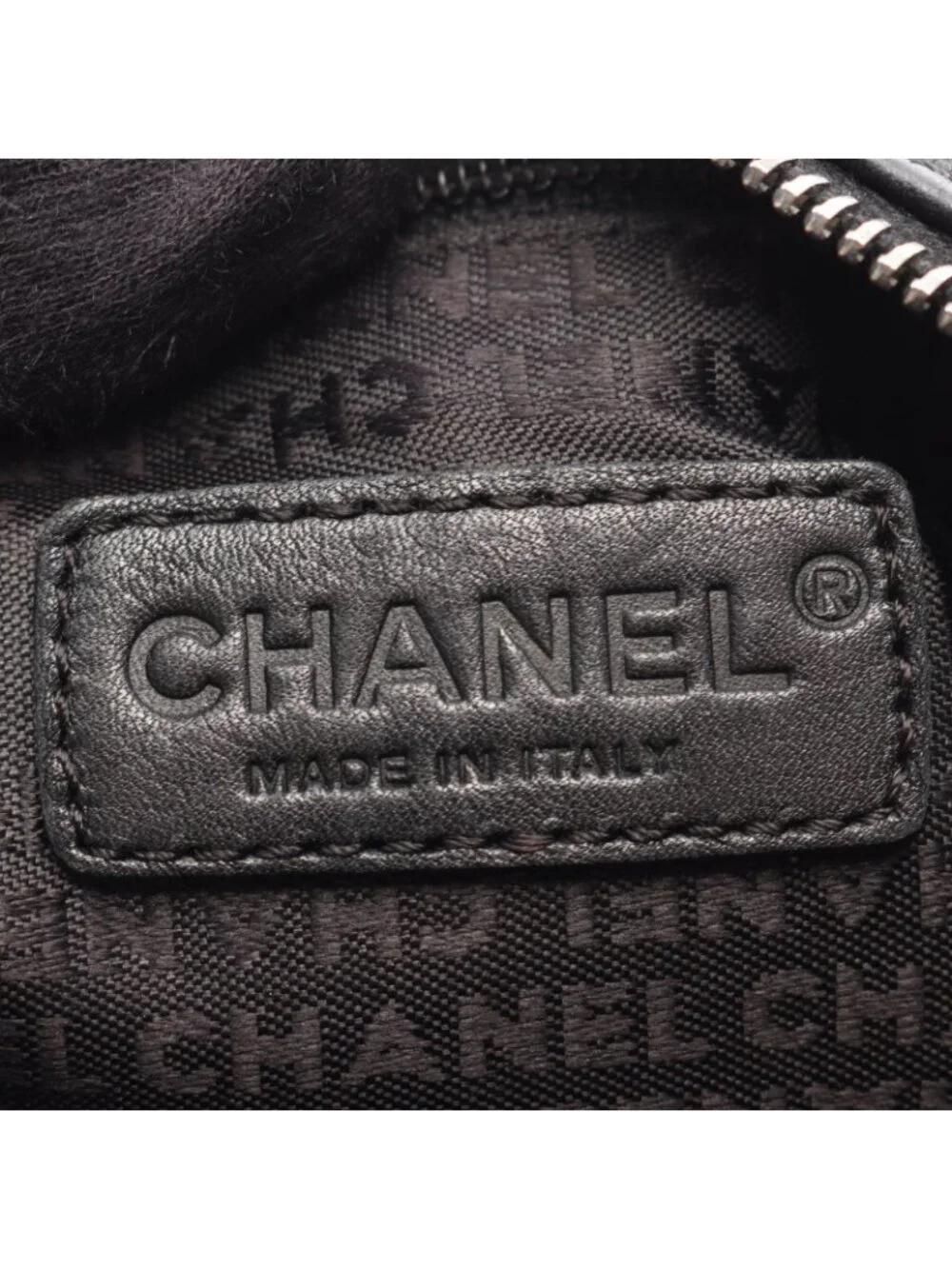 Chanel Chocolate Bar Black Caviar Leather Boston